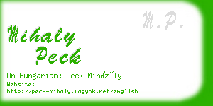 mihaly peck business card